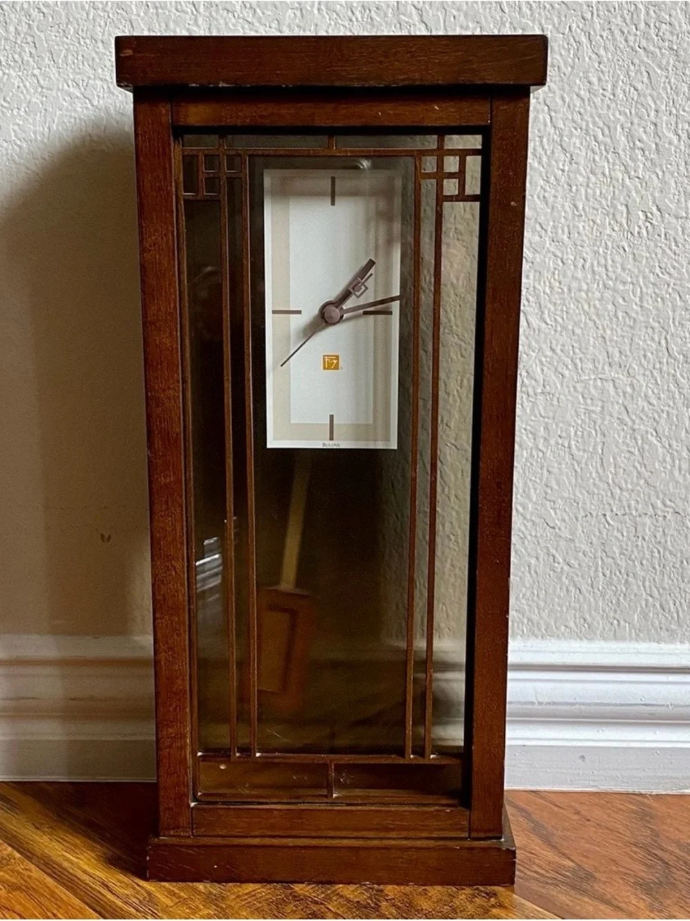 Bulova B1852 Frank Lloyd Wright Collection Wood Pendulum Clock